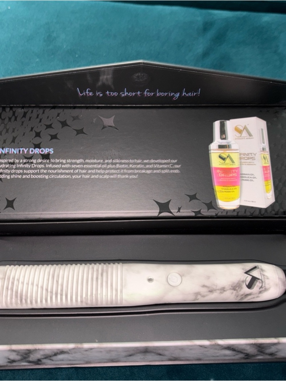 White Marble Ceramic Hair Straightener